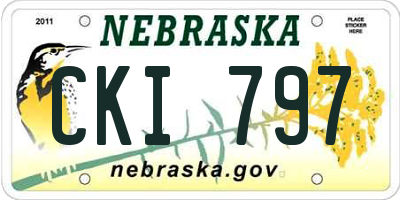 NE license plate CKI797