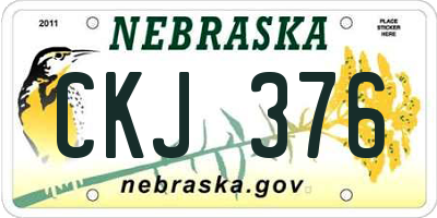 NE license plate CKJ376