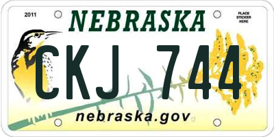 NE license plate CKJ744