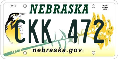 NE license plate CKK472
