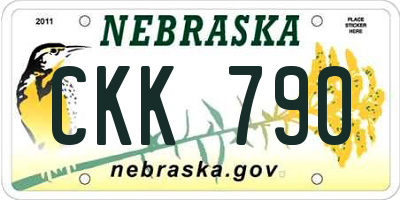NE license plate CKK790