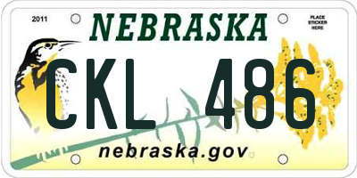 NE license plate CKL486
