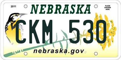 NE license plate CKM530