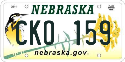 NE license plate CKO159