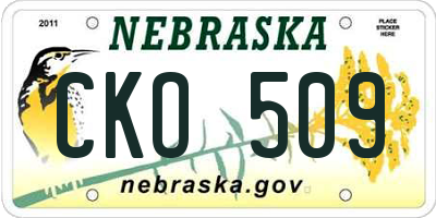NE license plate CKO509