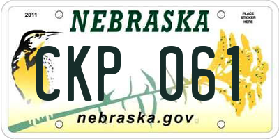 NE license plate CKP061