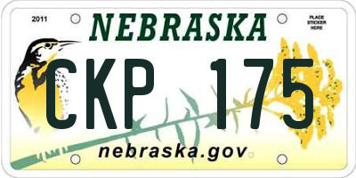 NE license plate CKP175