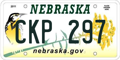 NE license plate CKP297