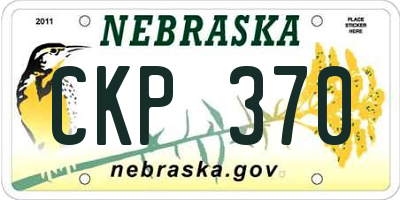 NE license plate CKP370
