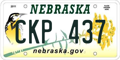 NE license plate CKP437