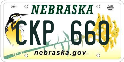 NE license plate CKP660
