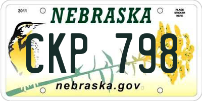 NE license plate CKP798