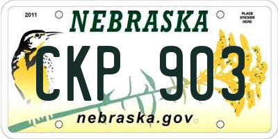 NE license plate CKP903