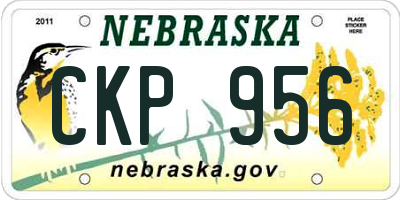 NE license plate CKP956