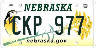 NE license plate CKP977