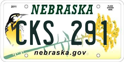 NE license plate CKS291