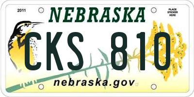 NE license plate CKS810