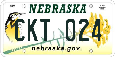 NE license plate CKT024