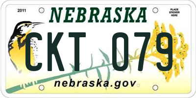 NE license plate CKT079