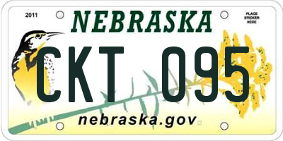 NE license plate CKT095