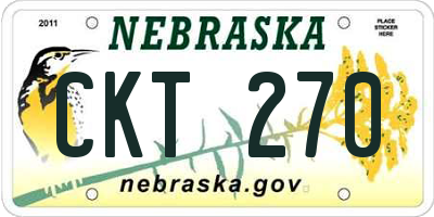 NE license plate CKT270