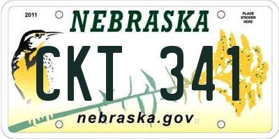 NE license plate CKT341