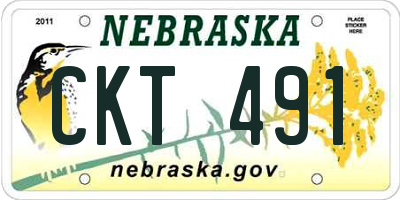 NE license plate CKT491