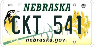NE license plate CKT541