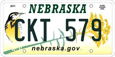 NE license plate CKT579