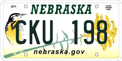 NE license plate CKU198