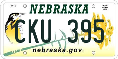 NE license plate CKU395