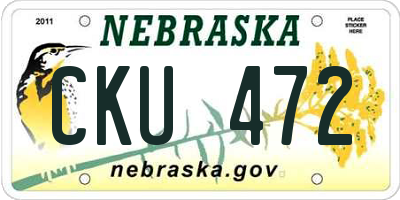 NE license plate CKU472