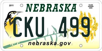 NE license plate CKU499