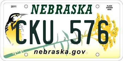 NE license plate CKU576