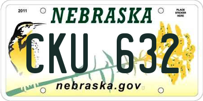 NE license plate CKU632
