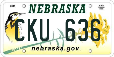 NE license plate CKU636