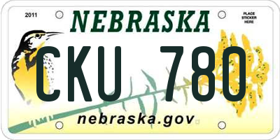 NE license plate CKU780