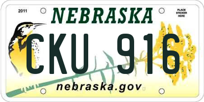 NE license plate CKU916