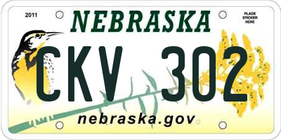 NE license plate CKV302