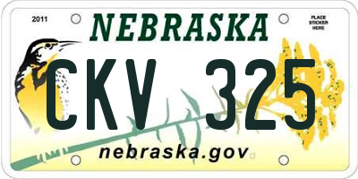 NE license plate CKV325