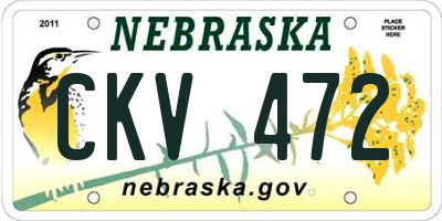 NE license plate CKV472