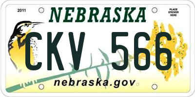 NE license plate CKV566