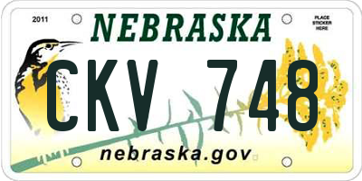 NE license plate CKV748