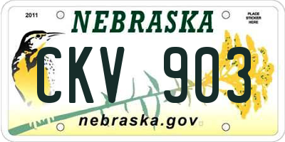 NE license plate CKV903
