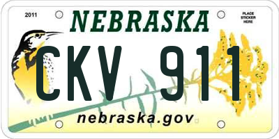 NE license plate CKV911
