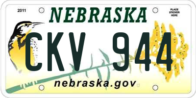 NE license plate CKV944