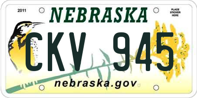 NE license plate CKV945