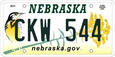 NE license plate CKW544