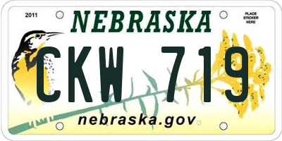 NE license plate CKW719
