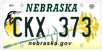 NE license plate CKX373